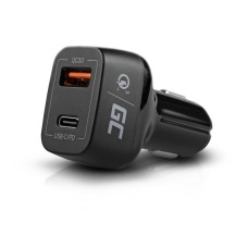 Green Cell In-car Charger USB-C Power Delivery + USB Quick Charge 3.0